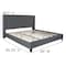 Flash Furniture King Size Dark Gray Fabric Platform Bed & Mattress HG-BM10-48-GG - alternate 4